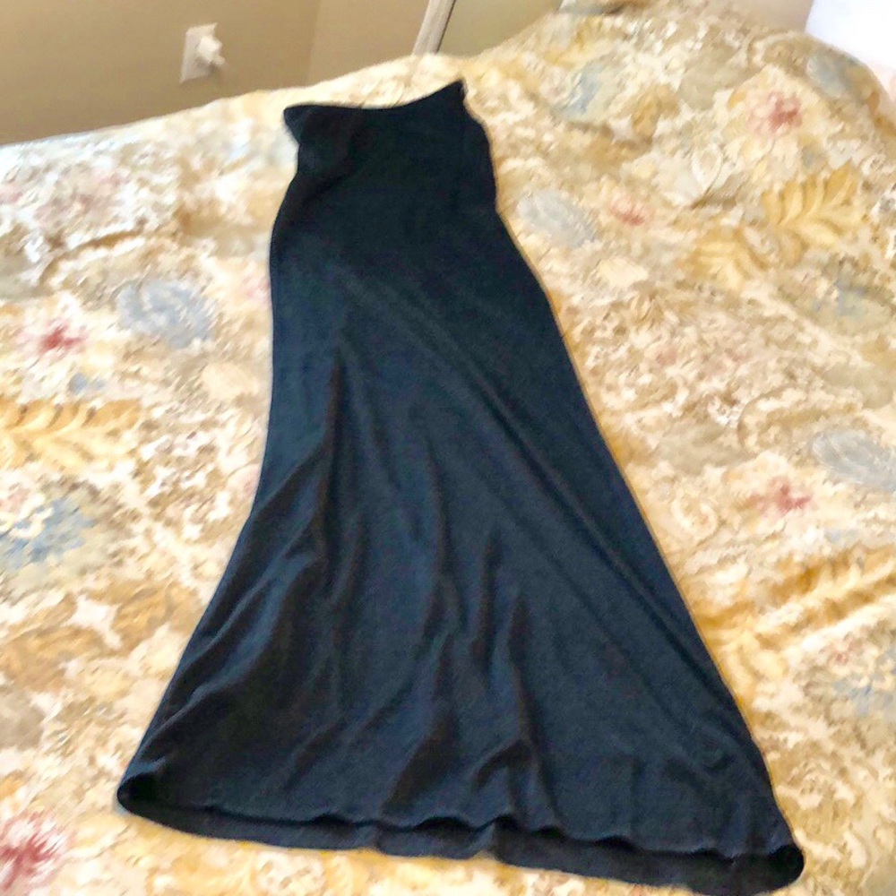 Sleek one shoulder black formal dress